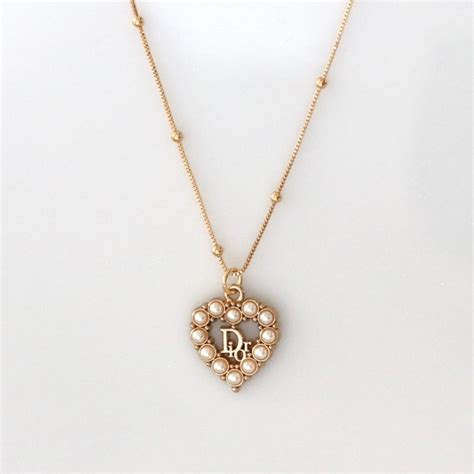 dior pearl star necklace|christian Dior heart necklace.